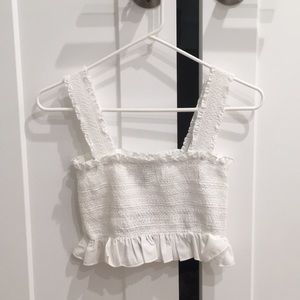 White crop top